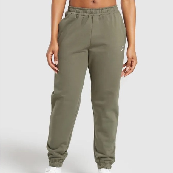 Gymshark Pants - Olive Gymshark Fleece Training Joggers